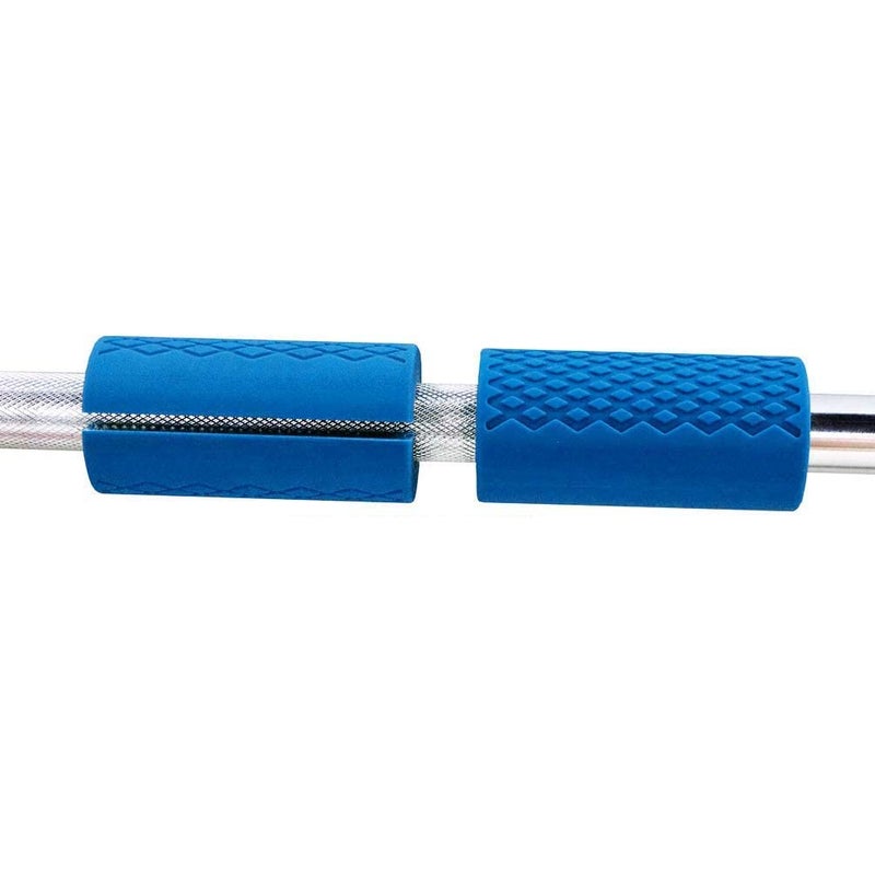 IADUMO Bar Grips for Weightlifting Thick Barbell Bar Grips Gym Grips Pull Up Bar  Rope Grips Dumbbell Grips Arm Blaster Adapter for Powerlifting Rack Ergonomic (Blue) - Image 5
